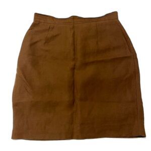 United Colors of Benetton size 28 Linen Blend Brown Academia Neutral Mini Skirt